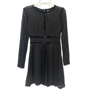 Xhilaration  Sz. SM Black Lace & Velvet Mini‎ Dress Goth Whimsigoth Witchy